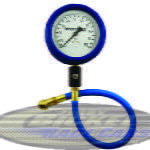 4" GLOW-IN-THE-DARK AIR PRESSURE GAUGE (100PSI)